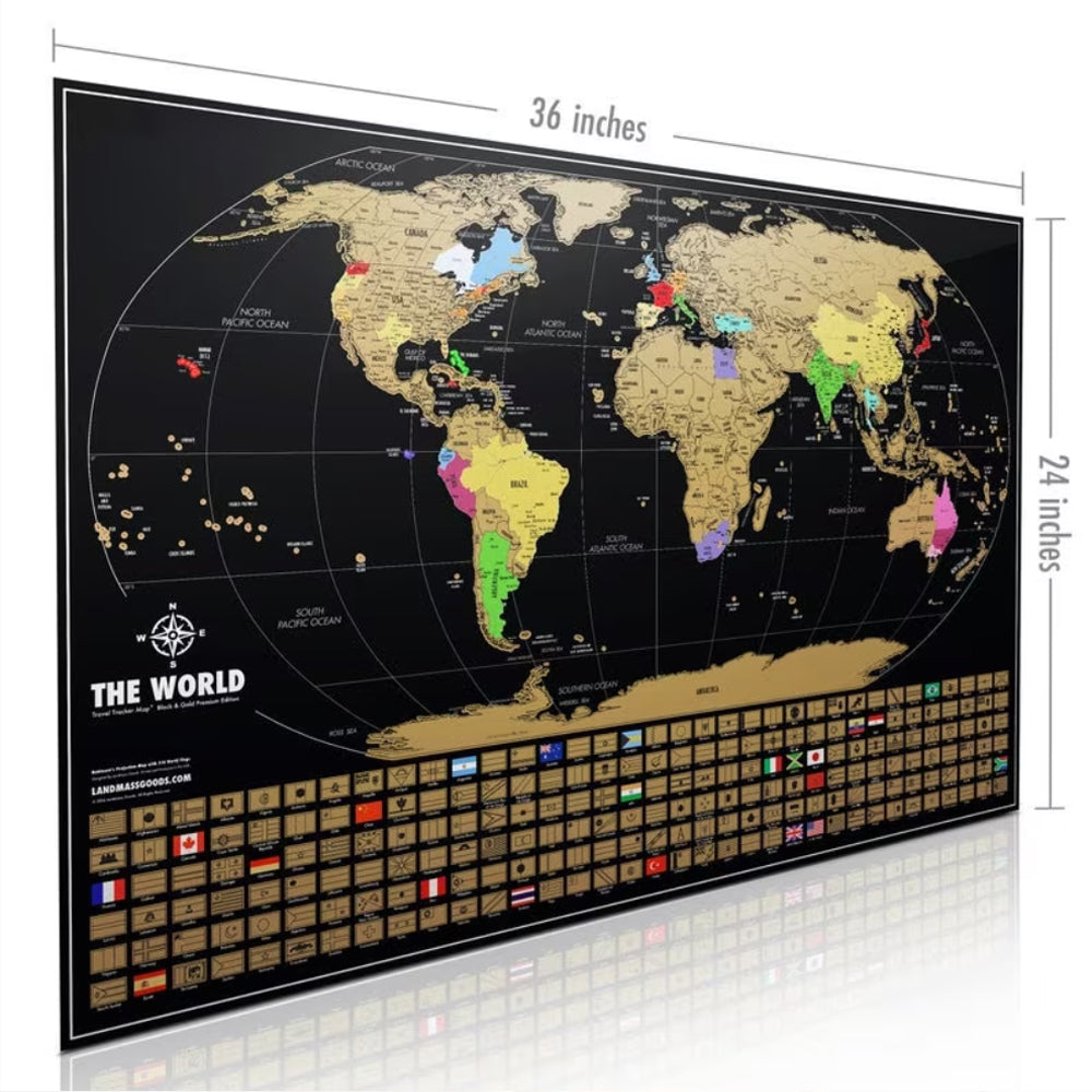 50%OFF⭐️Scratch Off Map Of The World Large Size Upgraded Version⭐️