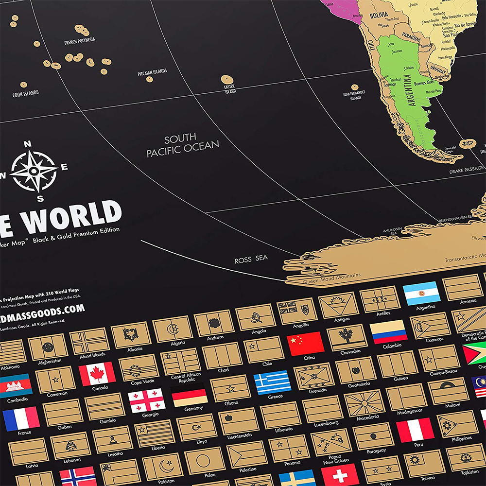 50%OFF⭐️Scratch Off Map Of The World Large Size Upgraded Version⭐️