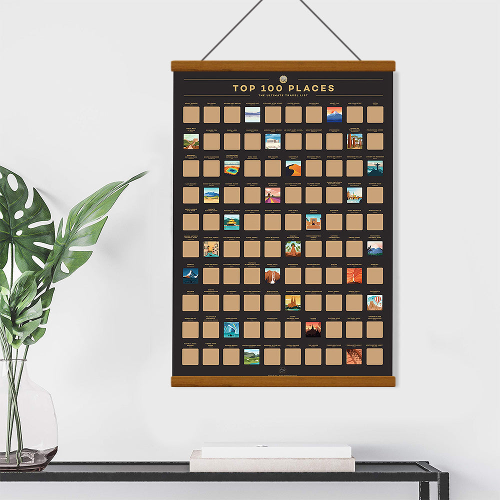 50%OFF⭐️Top 100 Travel Places Scratch Off Poster⭐️