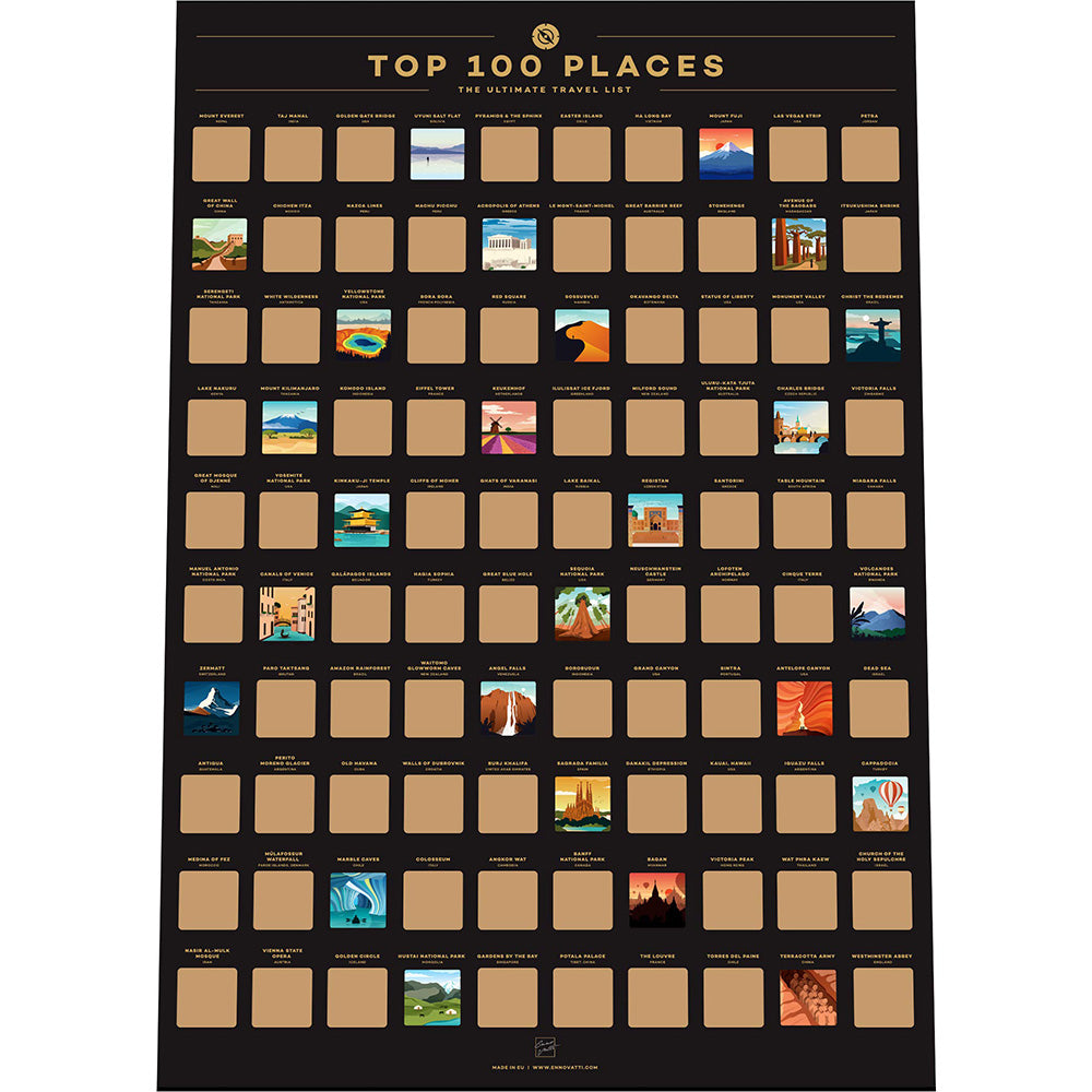 50%OFF⭐️Top 100 Travel Places Scratch Off Poster⭐️