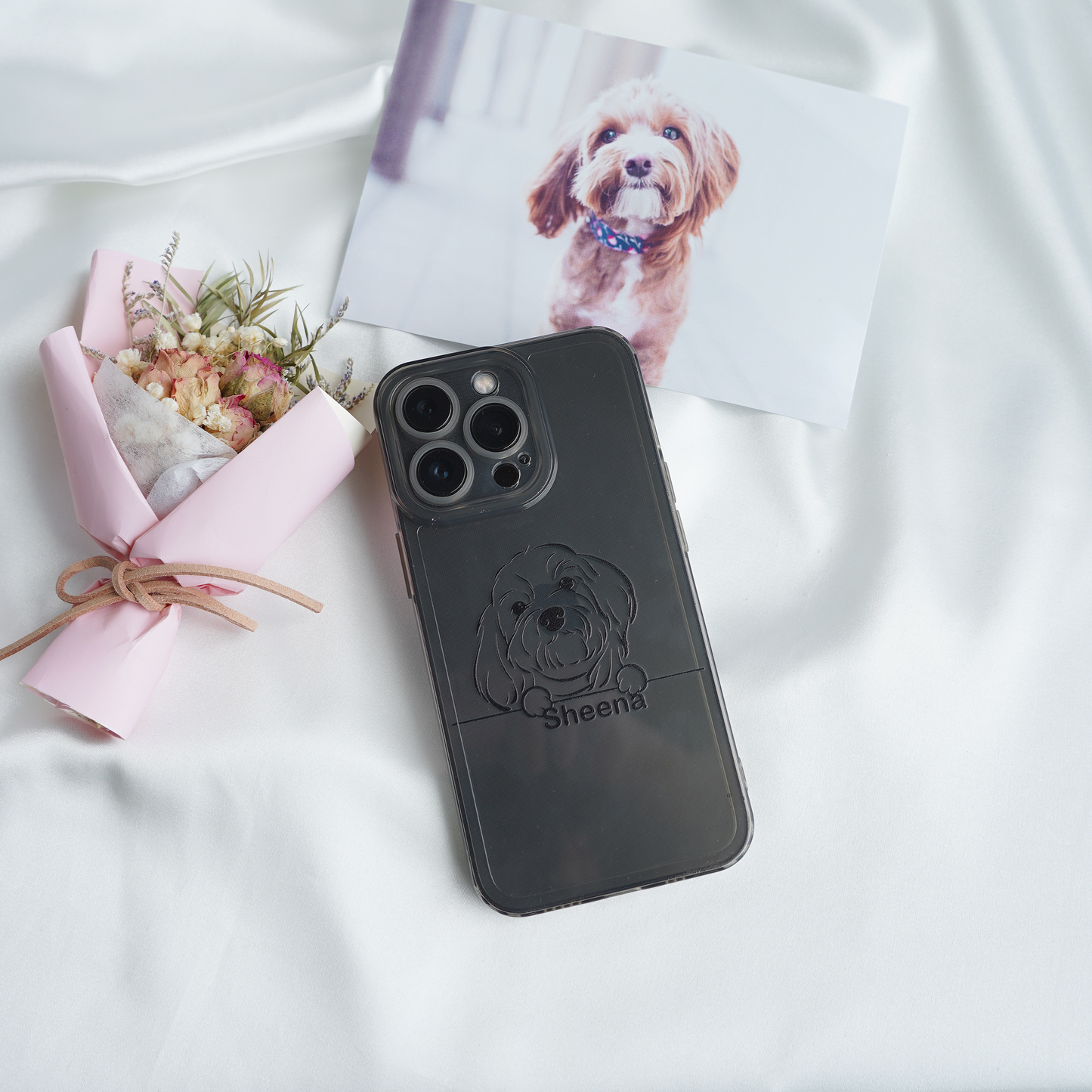 Custom Pet Line Art Phone Case