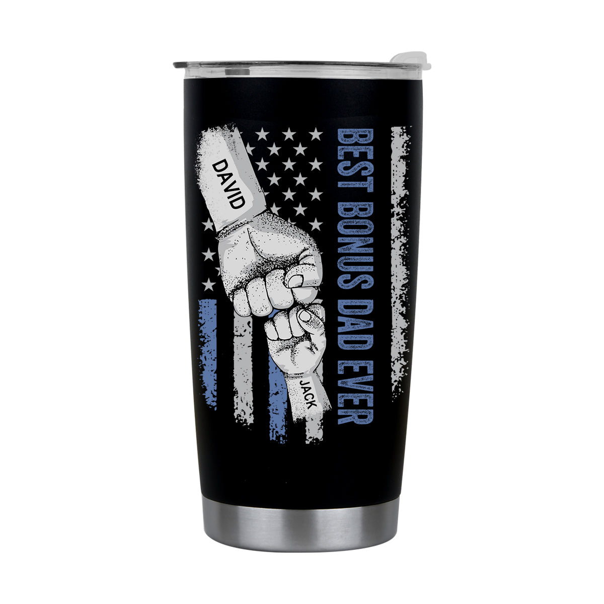 ✊🏻BEST DAD EVER Custom Stainless Steel Tumbler