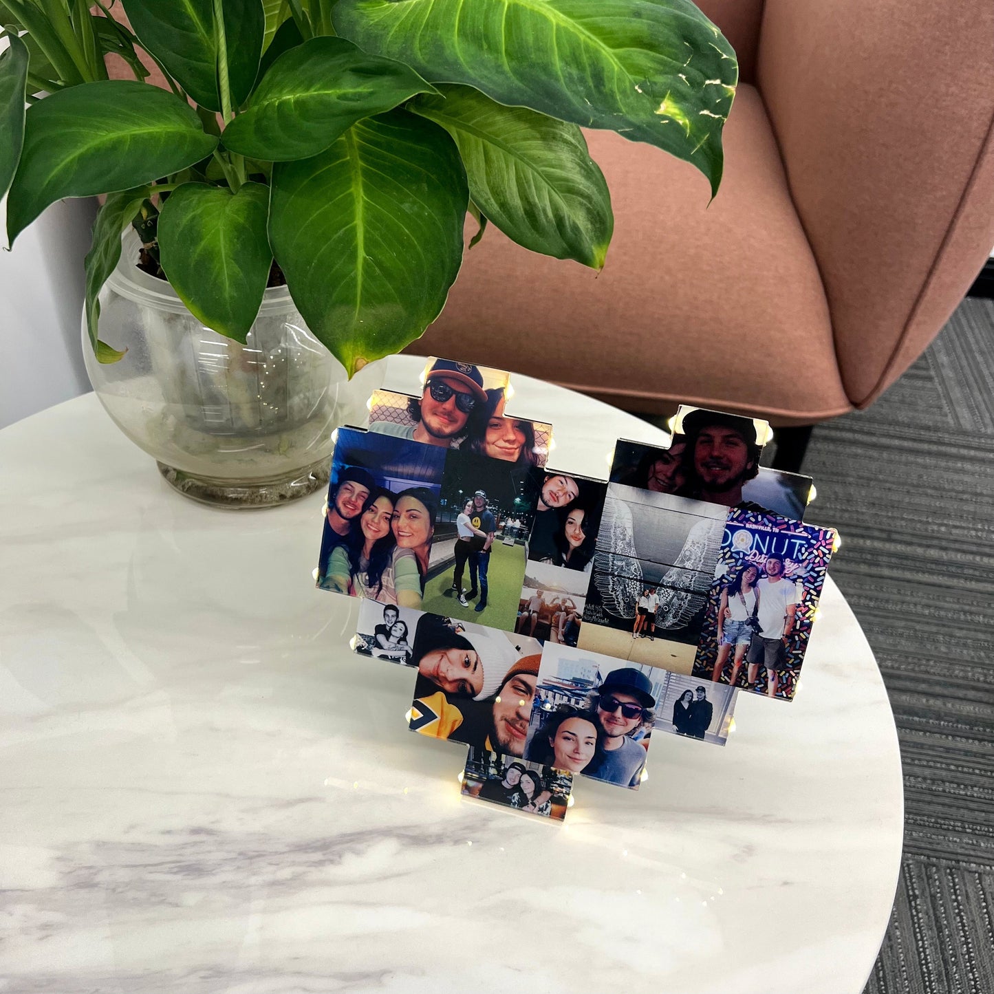 ✨Custom Heart Shape Photo Collage Lamp with Your Photos✨