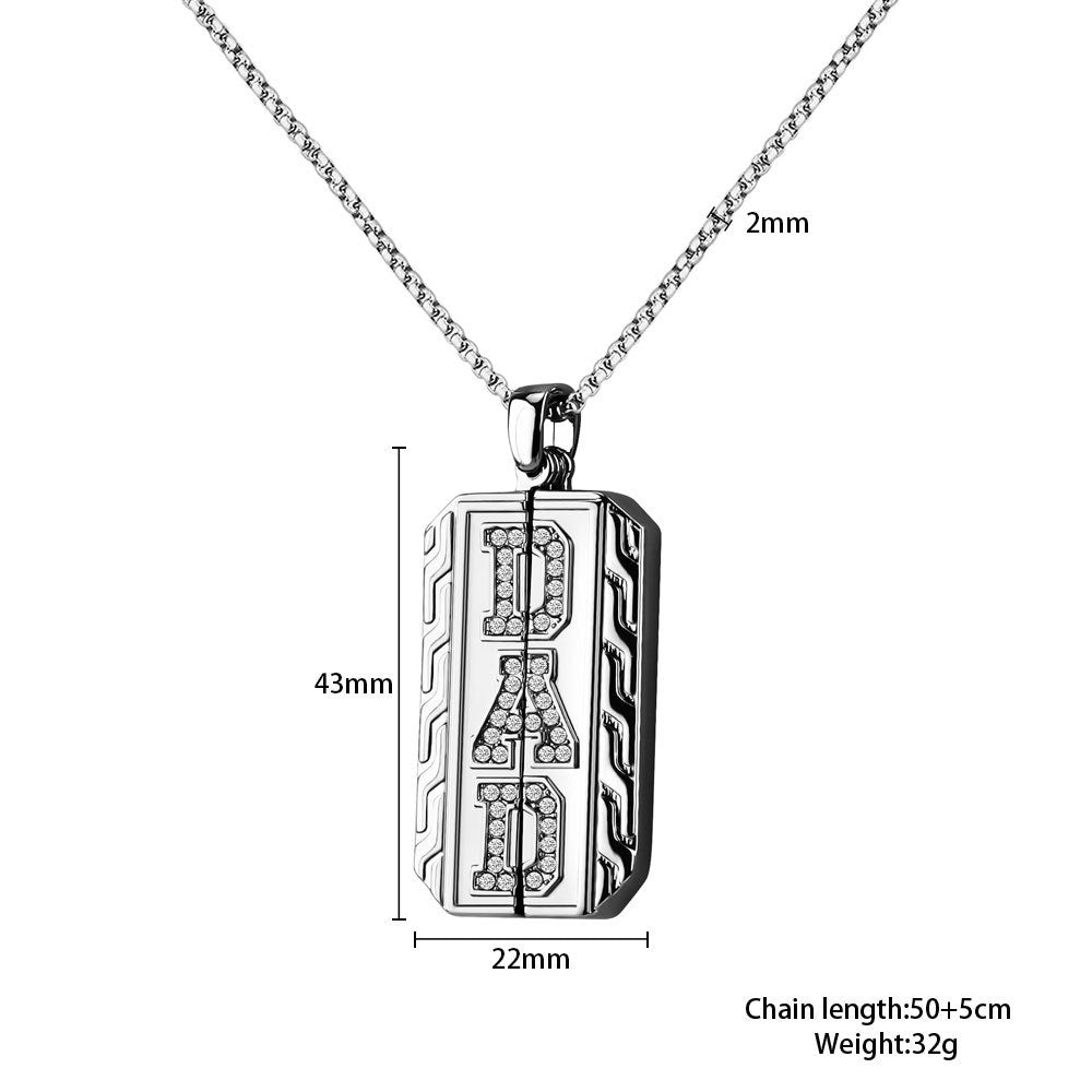 Custom Photo Pendant Necklace Present for Father's Day