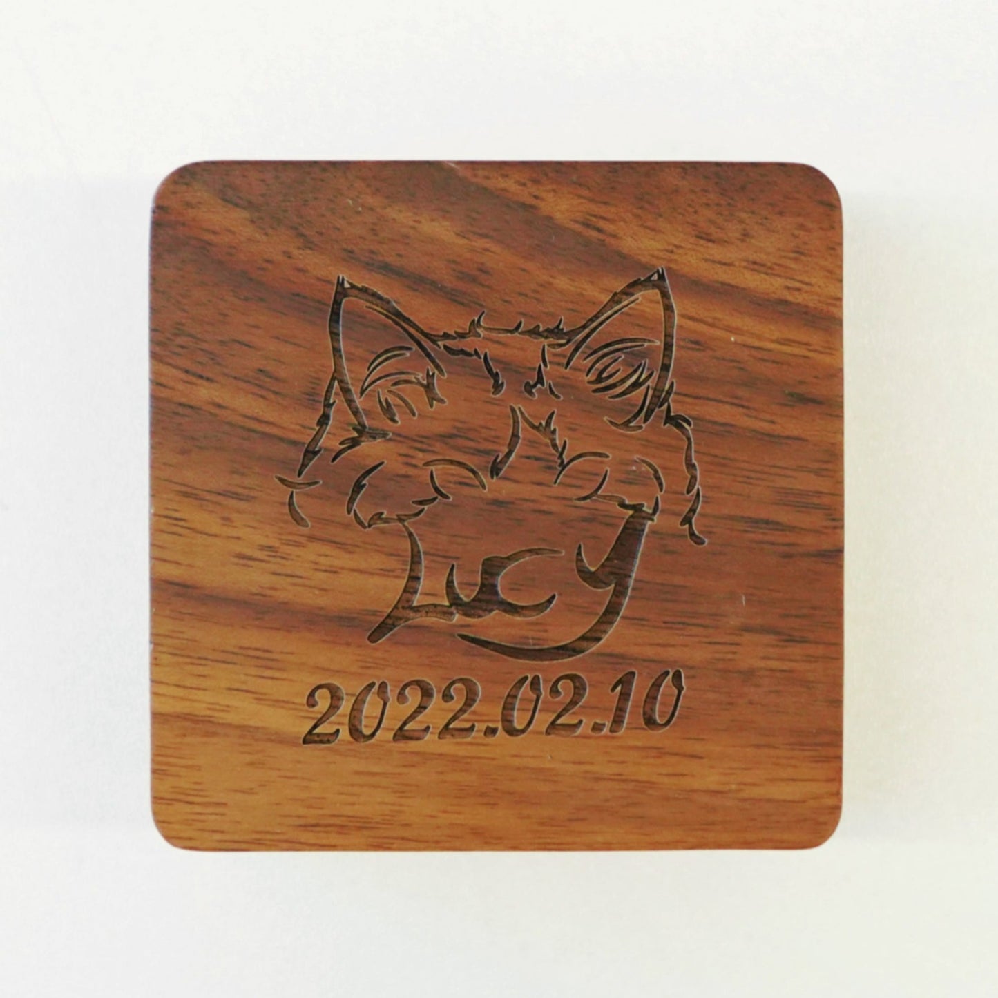 Custom Pet Photo Ears Outline Necklace