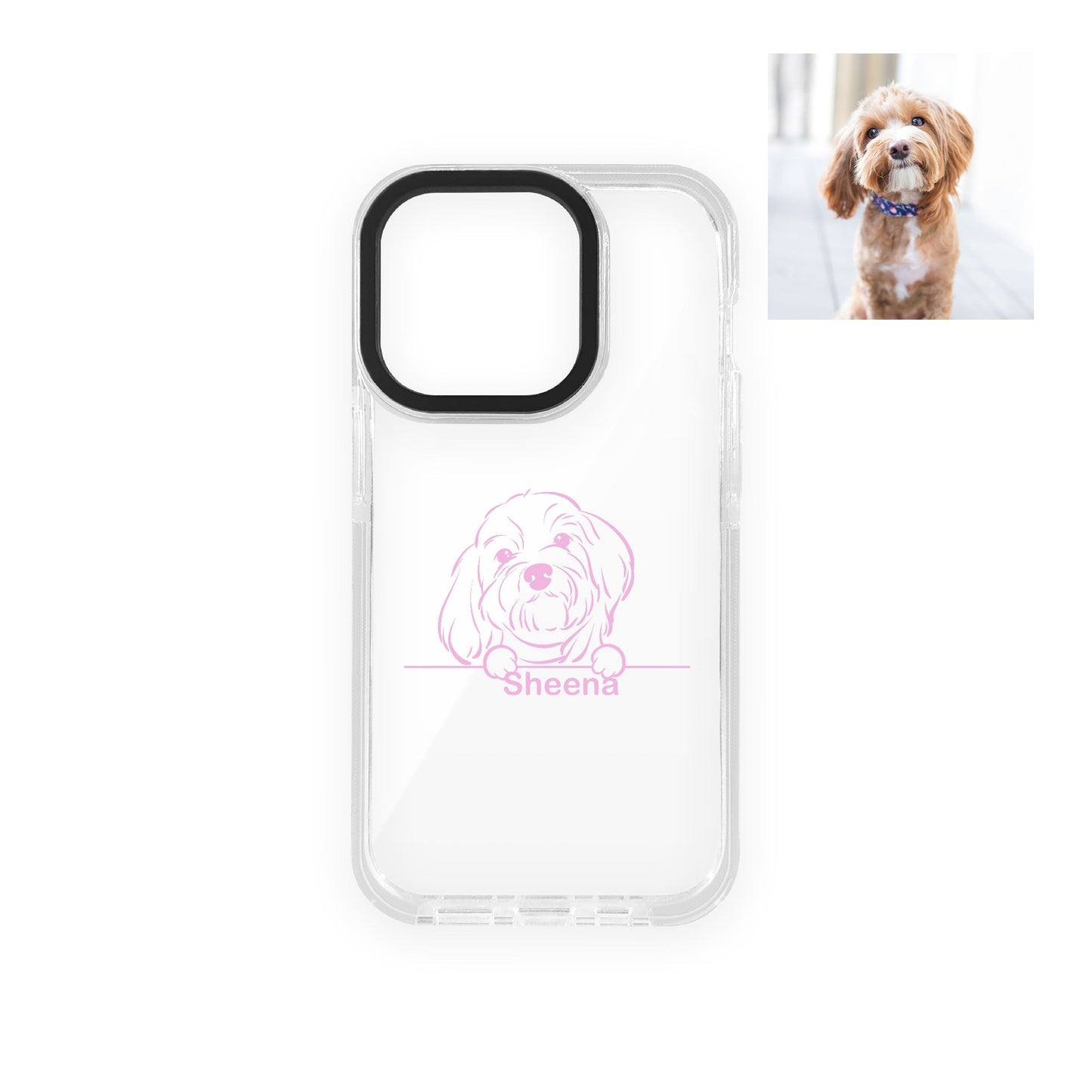 Custom Pet Line Art Phone Case