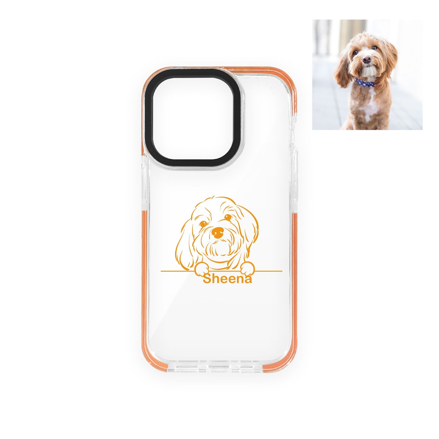 Custom Pet Line Art Phone Case