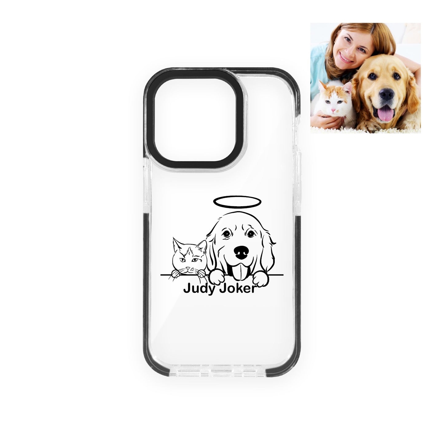 Custom Pet Line Art Phone Case