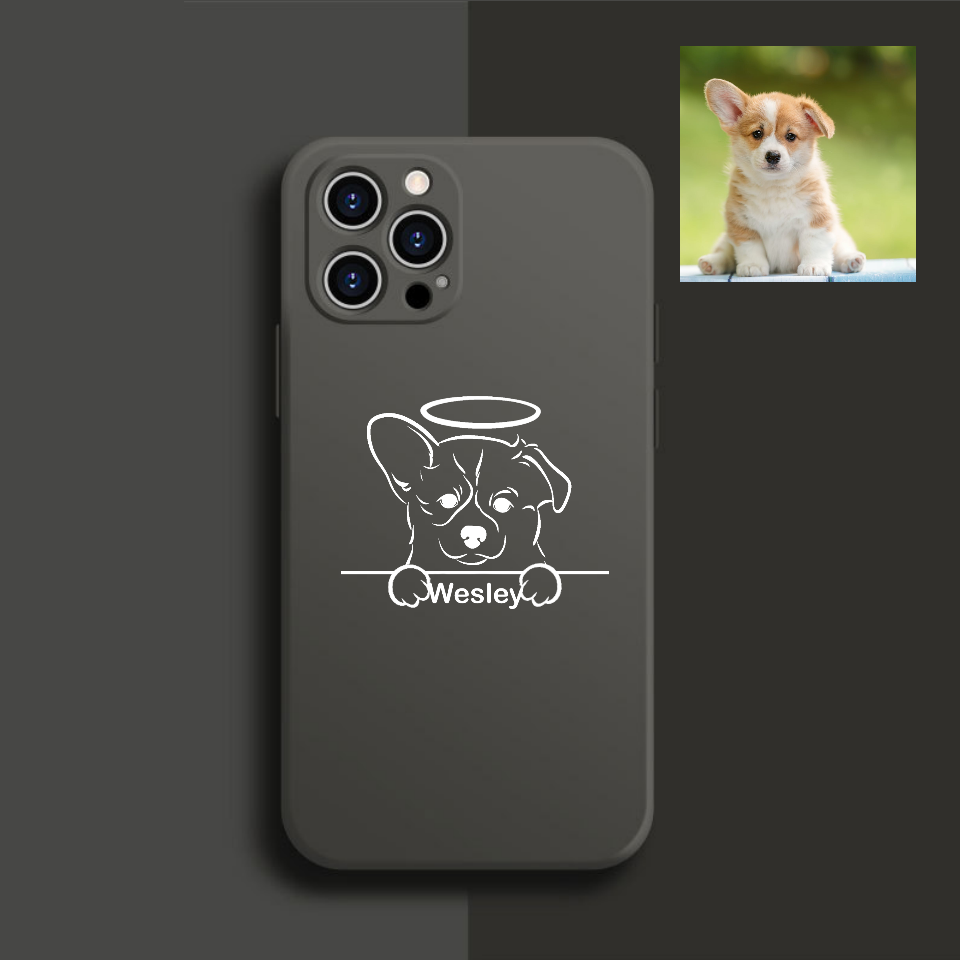 Custom Pet Line Art Phone Case