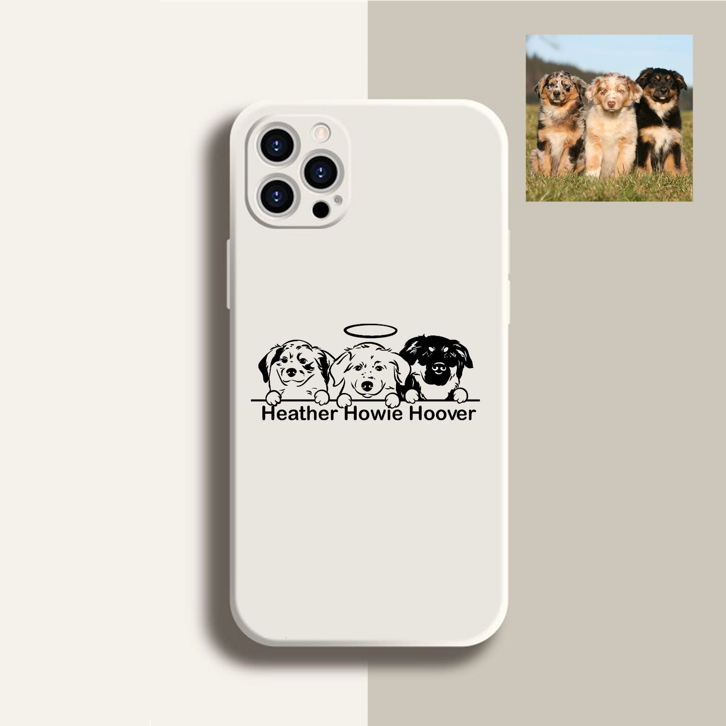 Custom Pet Line Art Phone Case