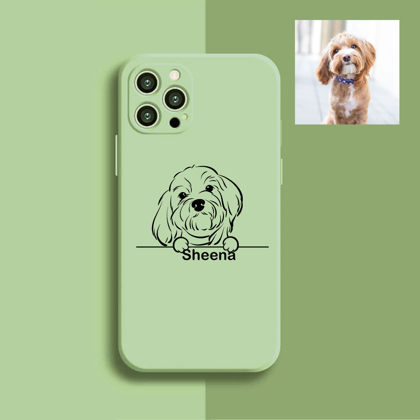 Custom Pet Line Art Phone Case