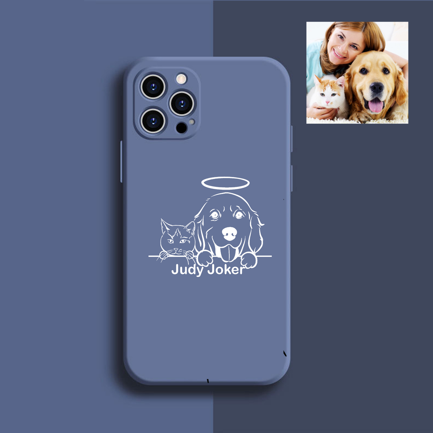 Custom Pet Line Art Phone Case