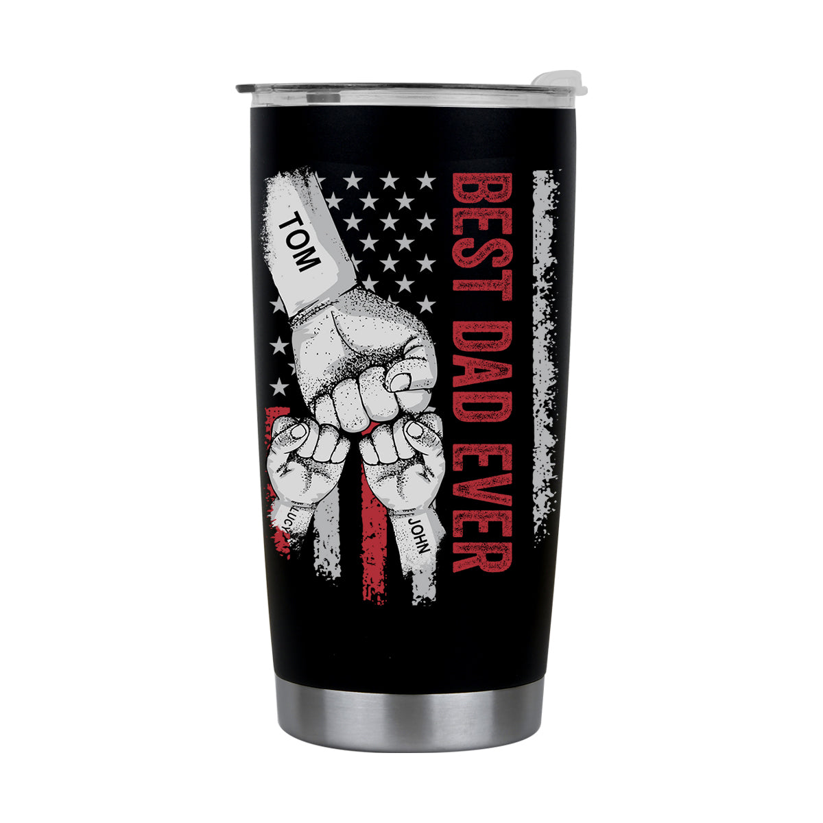 ✊🏻BEST DAD EVER Custom Stainless Steel Tumbler