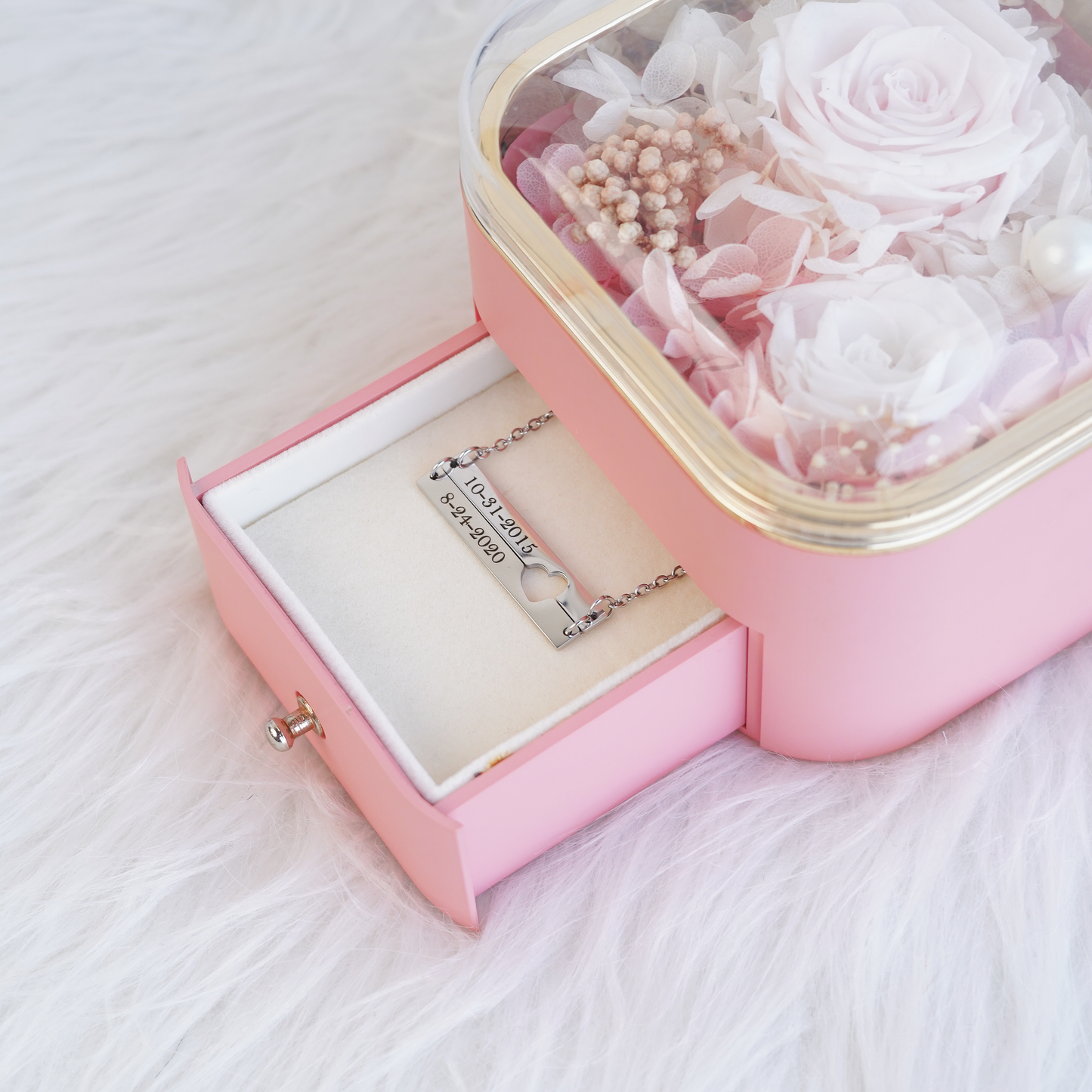 Engraved Double Bar Necklace