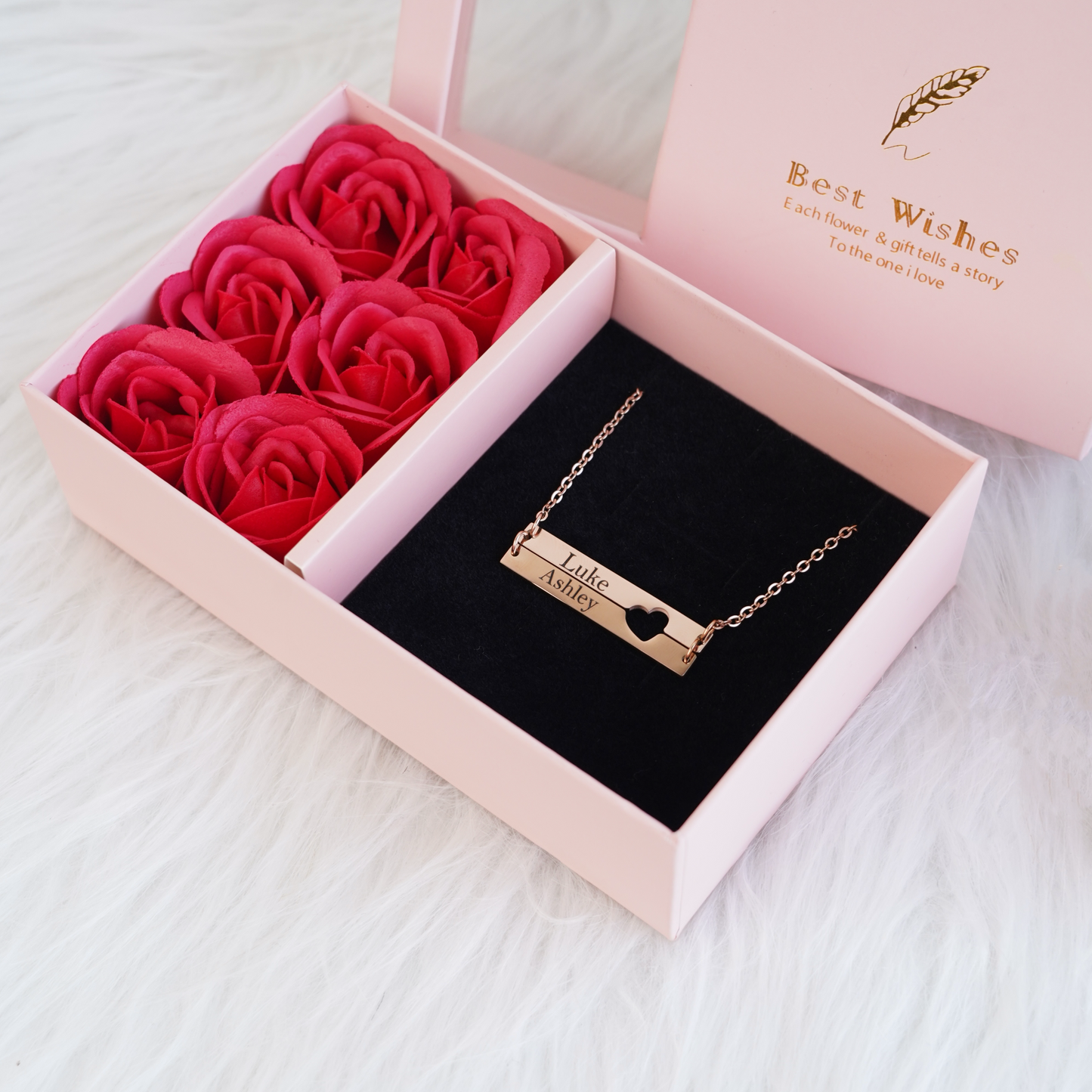 Engraved Double Bar Necklace