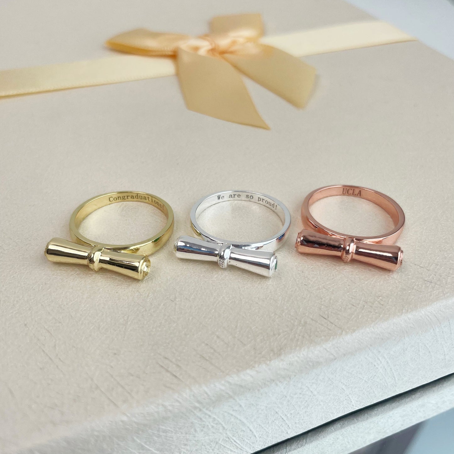 Diploma Scroll Graduation Ring
