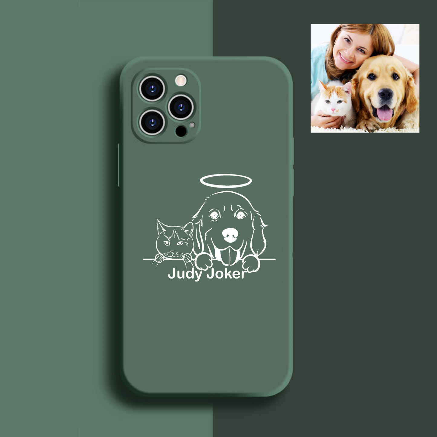 Custom Pet Line Art Phone Case
