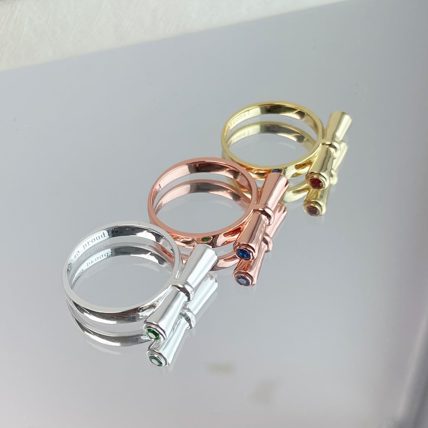 Diploma Scroll Graduation Ring