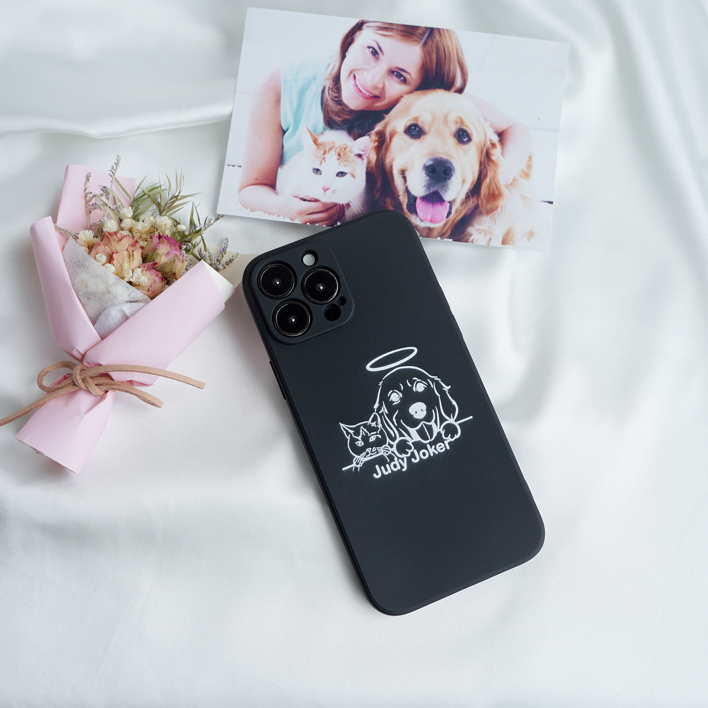 Custom Pet Line Art Phone Case