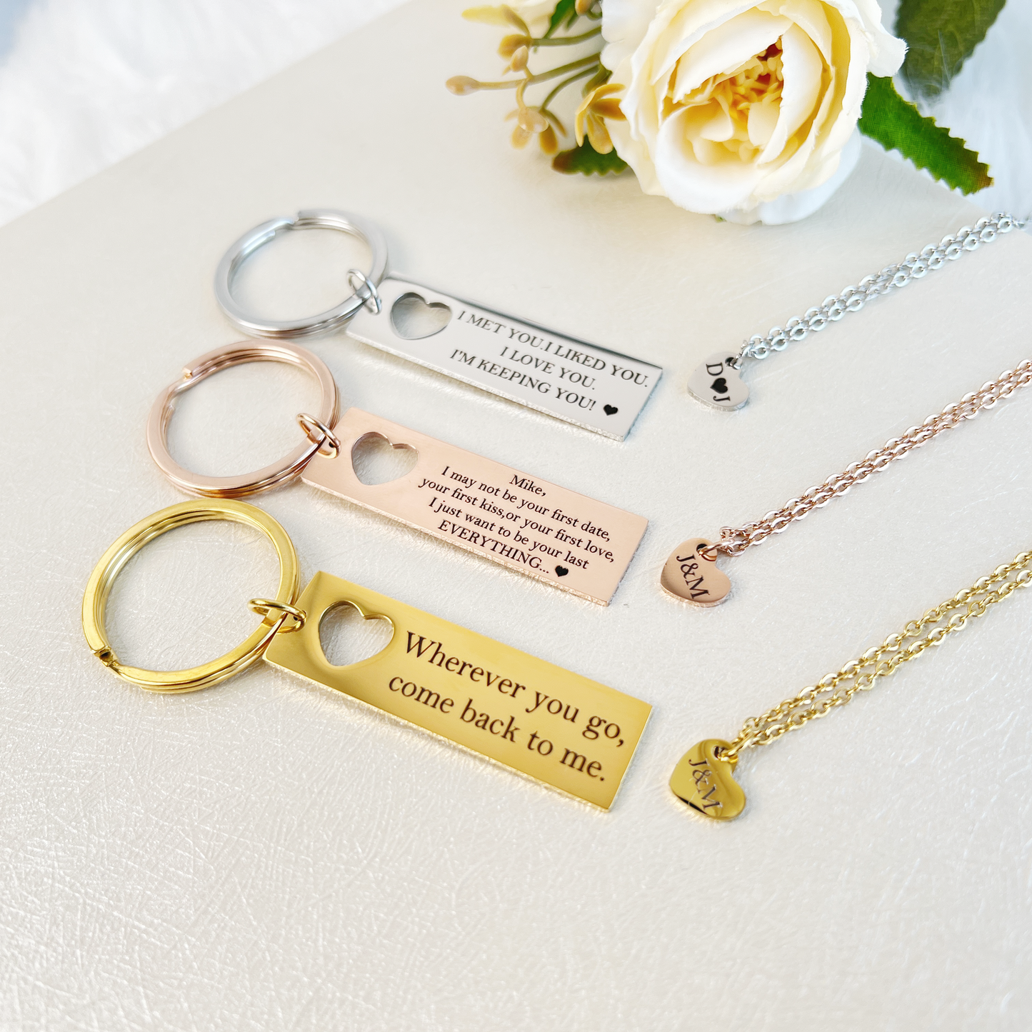 Personalized Keychain for Couples