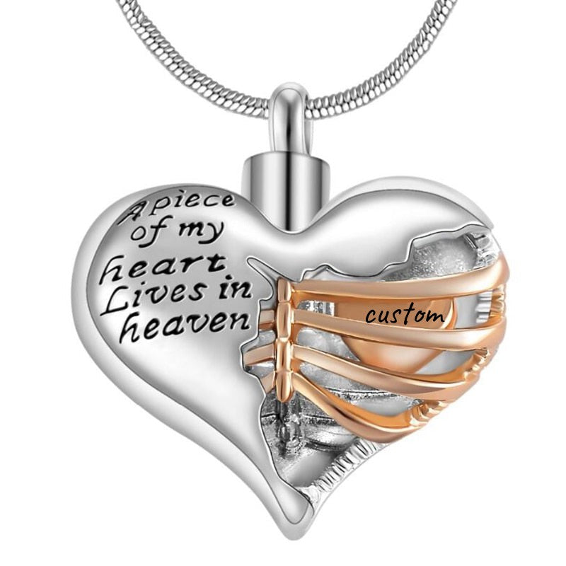 ✨ A Piece Of My Heart Lives In Heaven-Souvenir/Urn Pendant✨