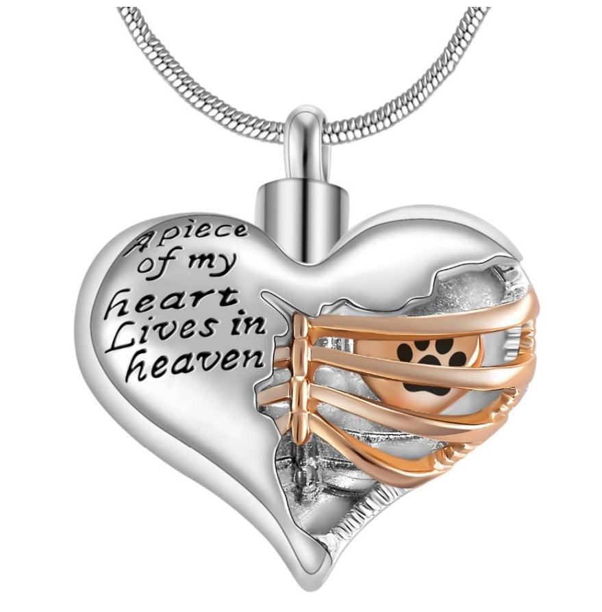 ✨ A Piece Of My Heart Lives In Heaven-Souvenir/Urn Pendant✨