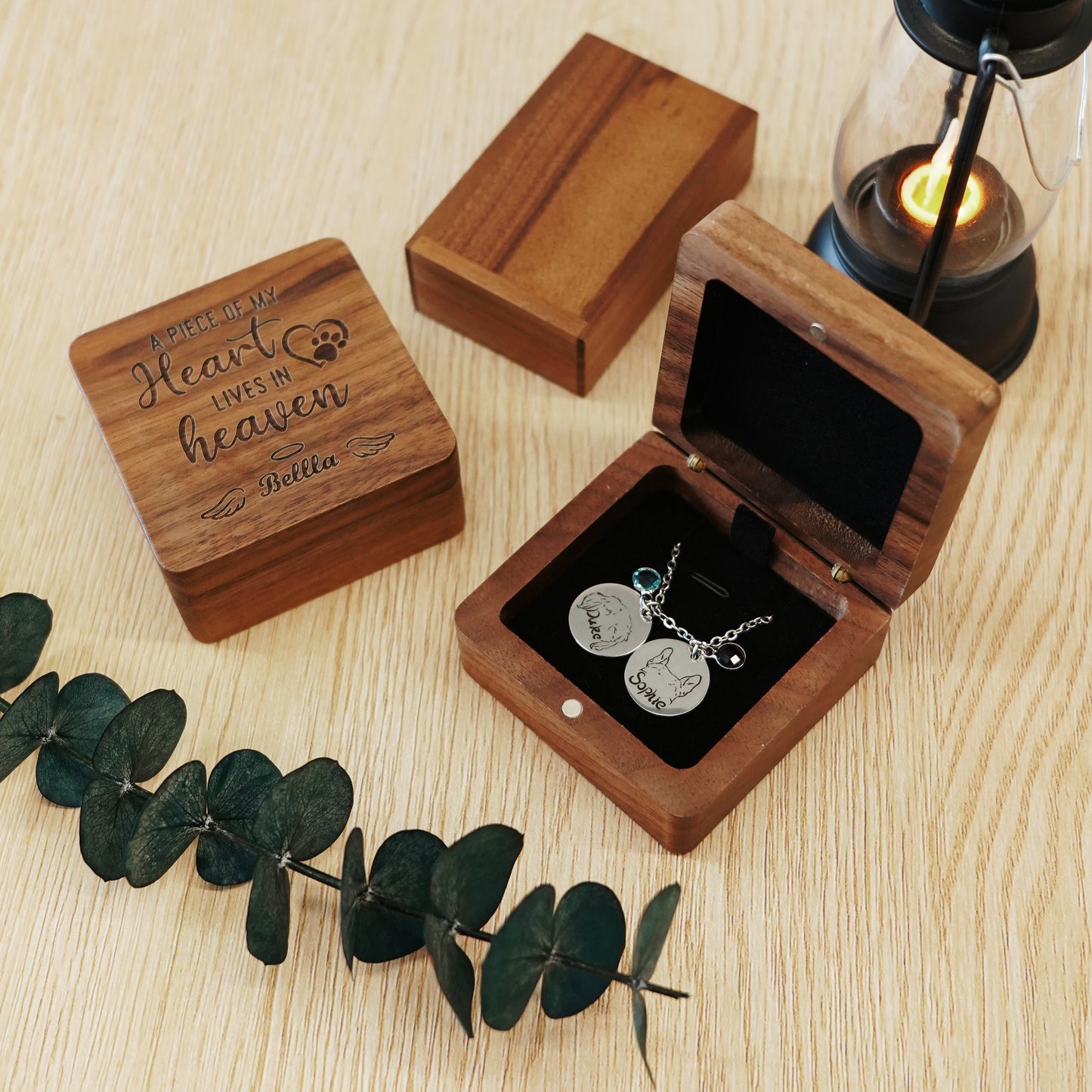 Custom Pet Photo Ears Outline Necklace