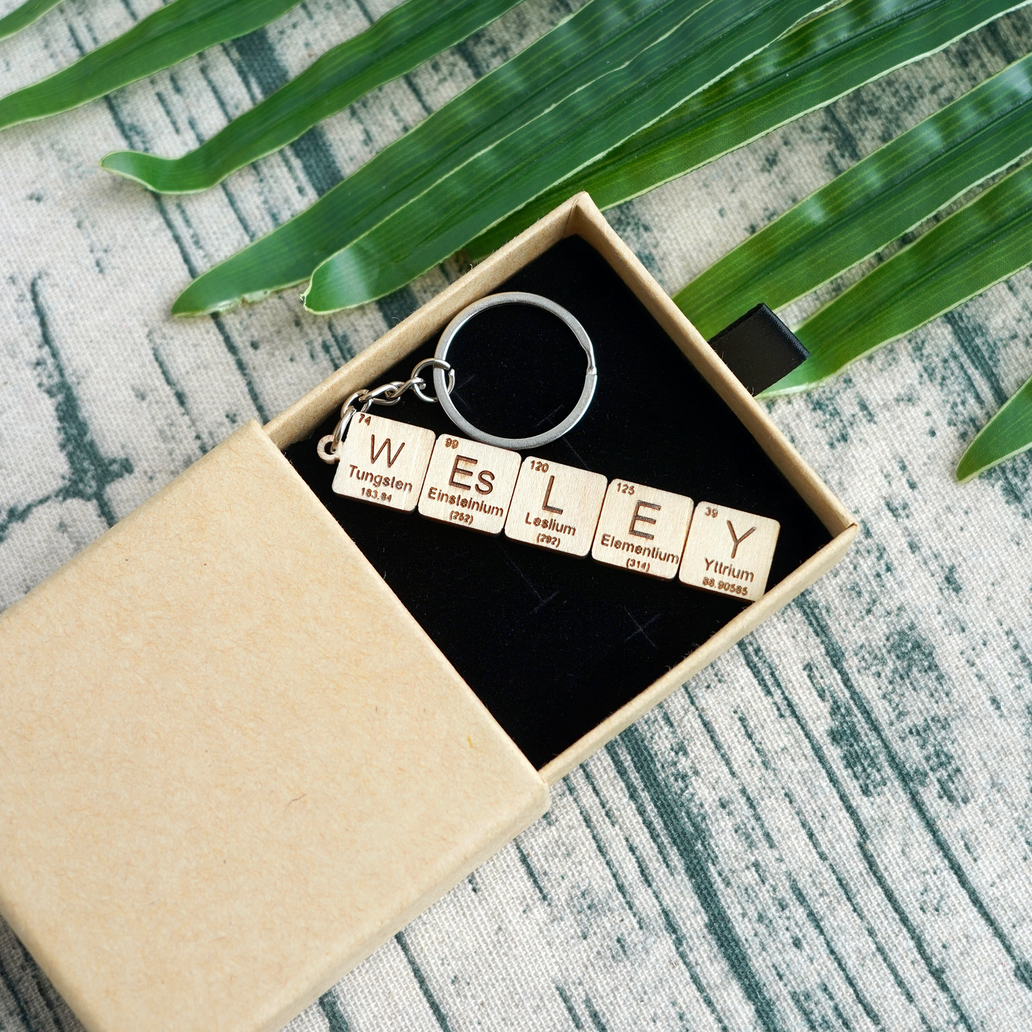 Custom Periodic Table Element Name Key Chain