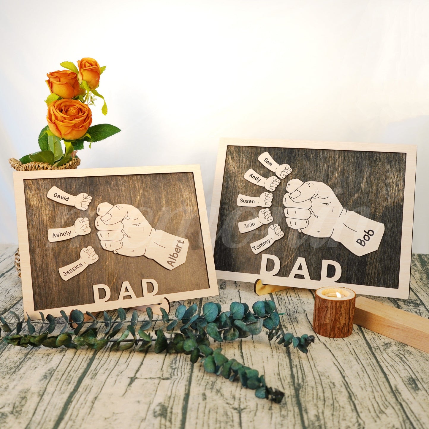 Father's Day-Personalized Fist Bump Plaque