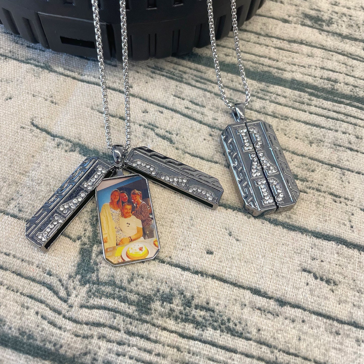 Custom Photo Pendant Necklace Present for Father's Day