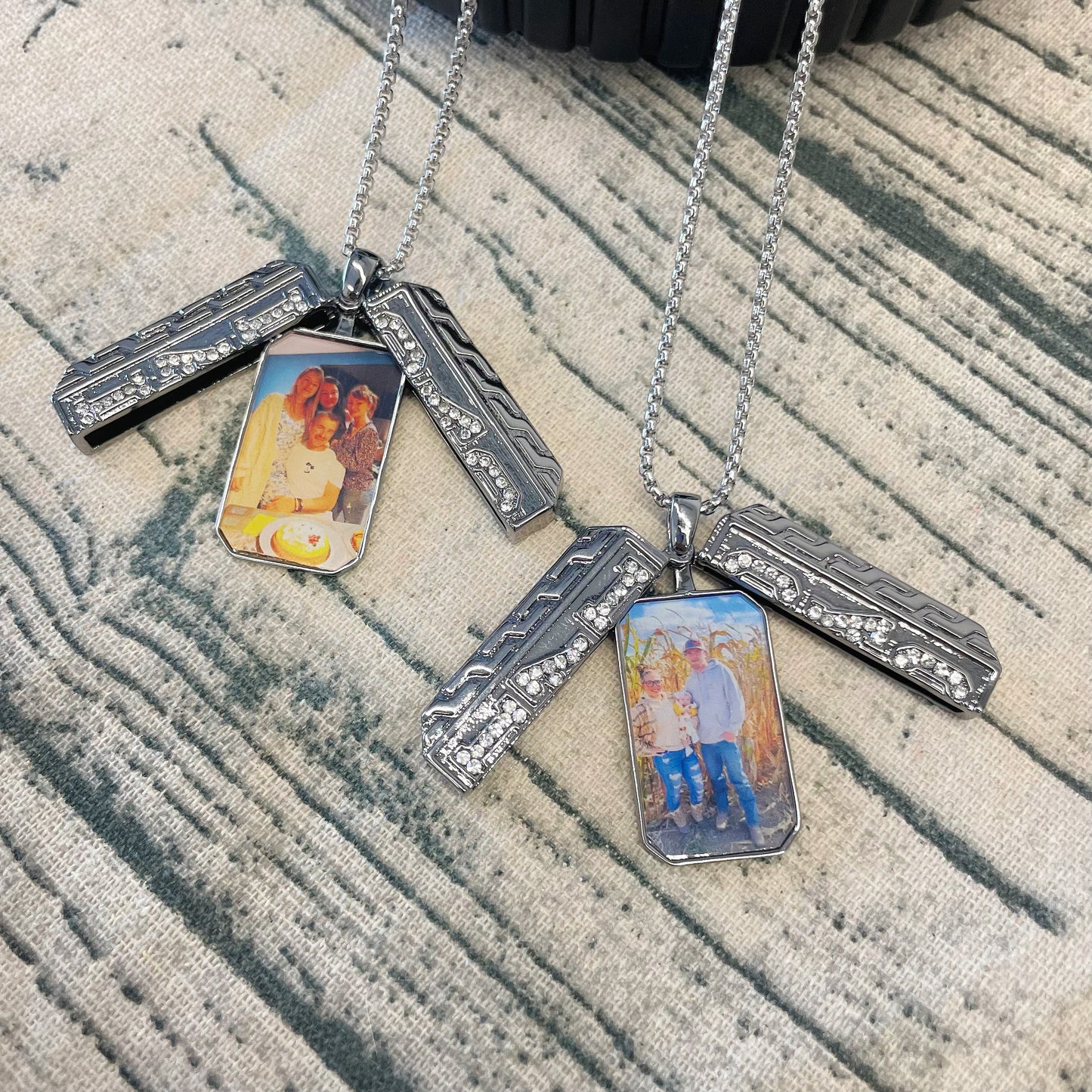 Custom Photo Pendant Necklace Present for Father's Day