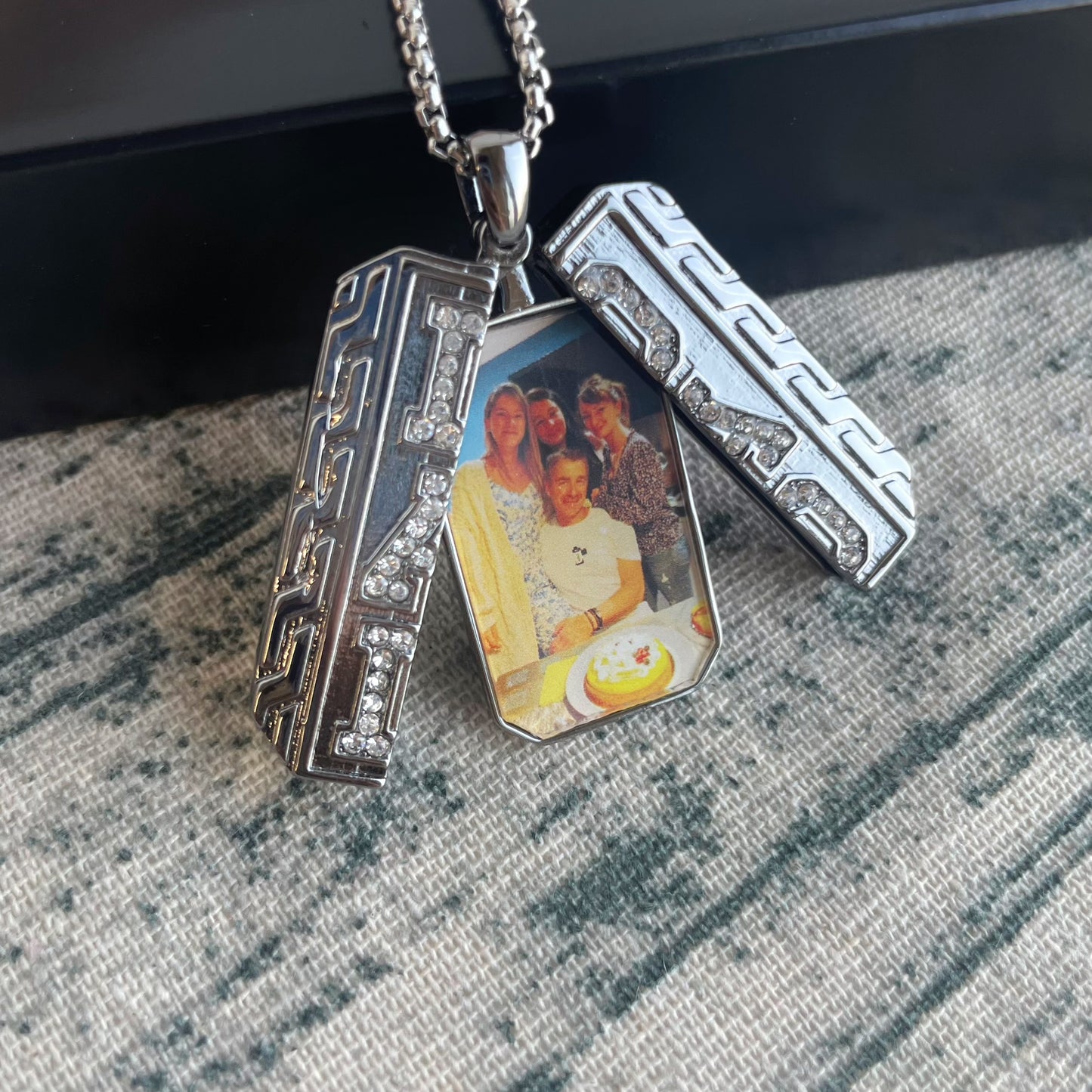 Custom Photo Pendant Necklace Present for Father's Day