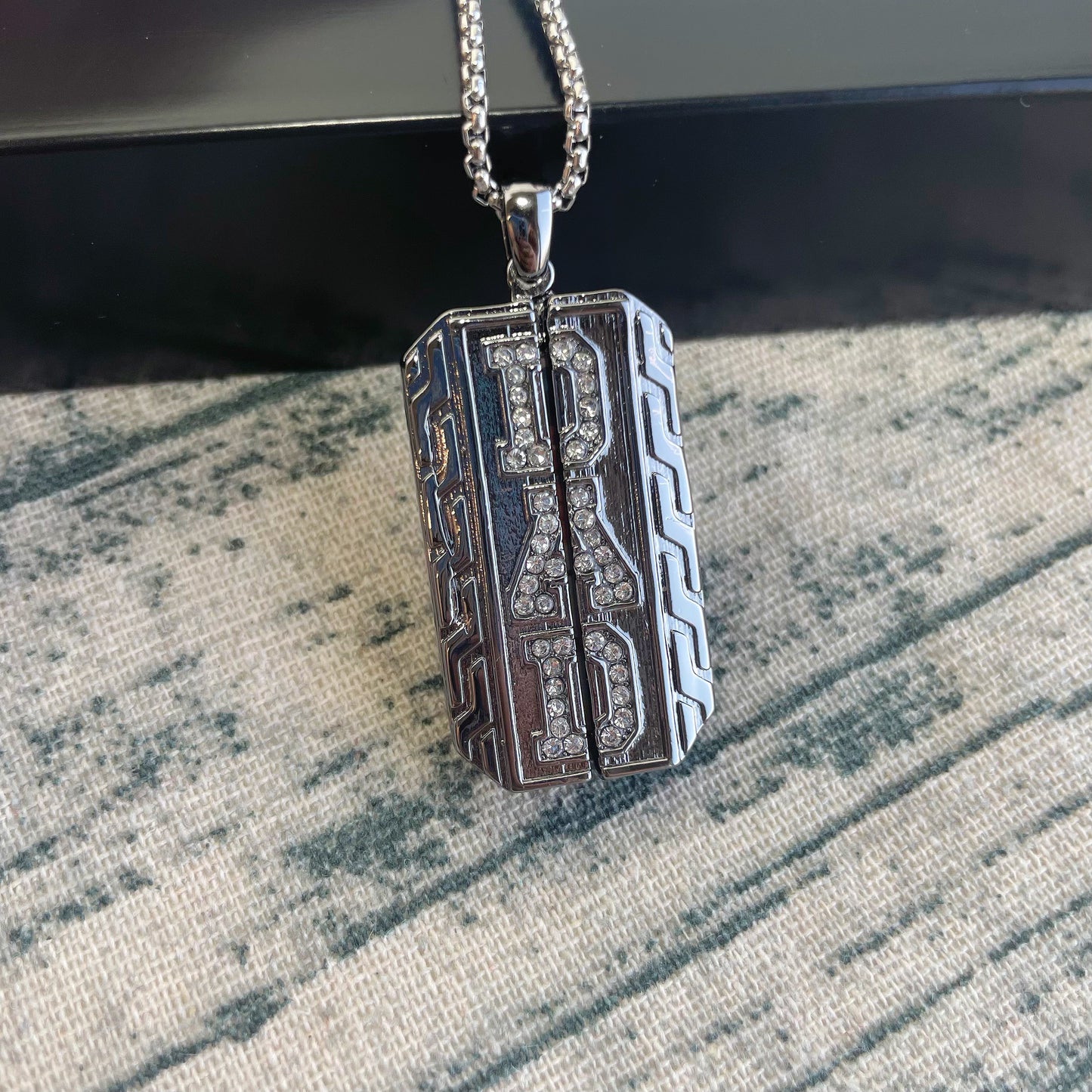 Custom Photo Pendant Necklace Present for Father's Day