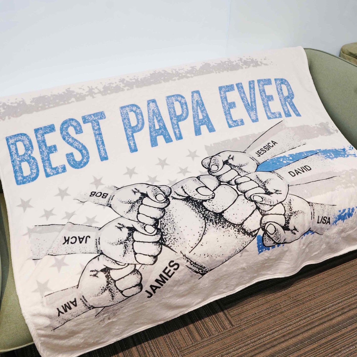 BEST DAD EVER Customized Blanket