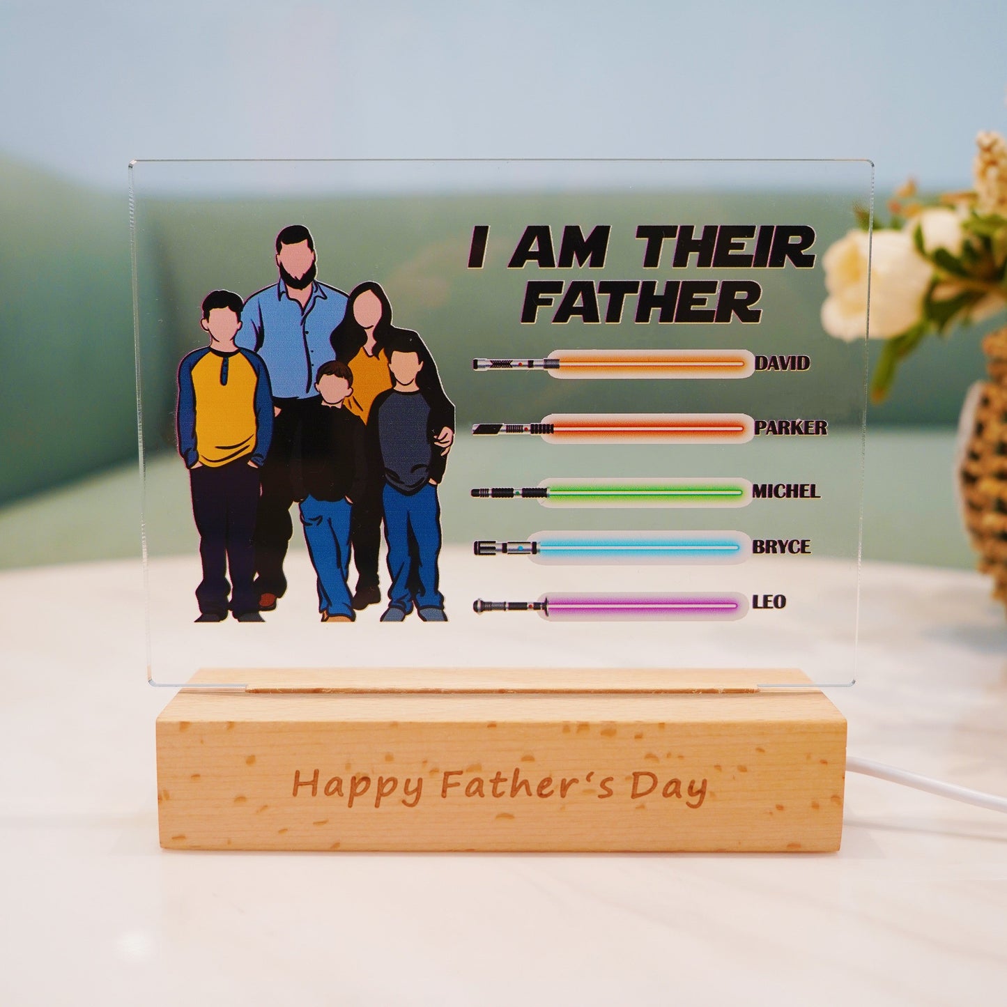 I Am Their Father Photo Led Light