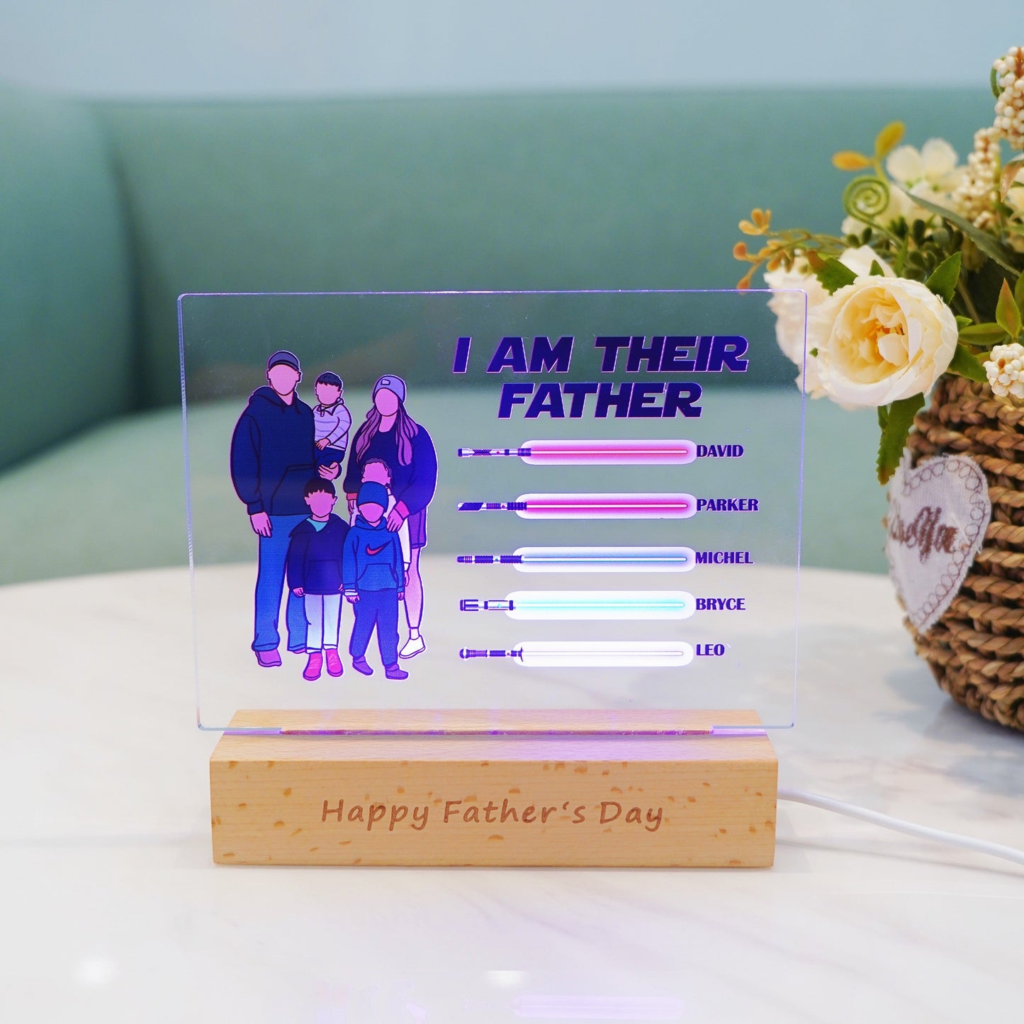 I Am Their Father Photo Led Light