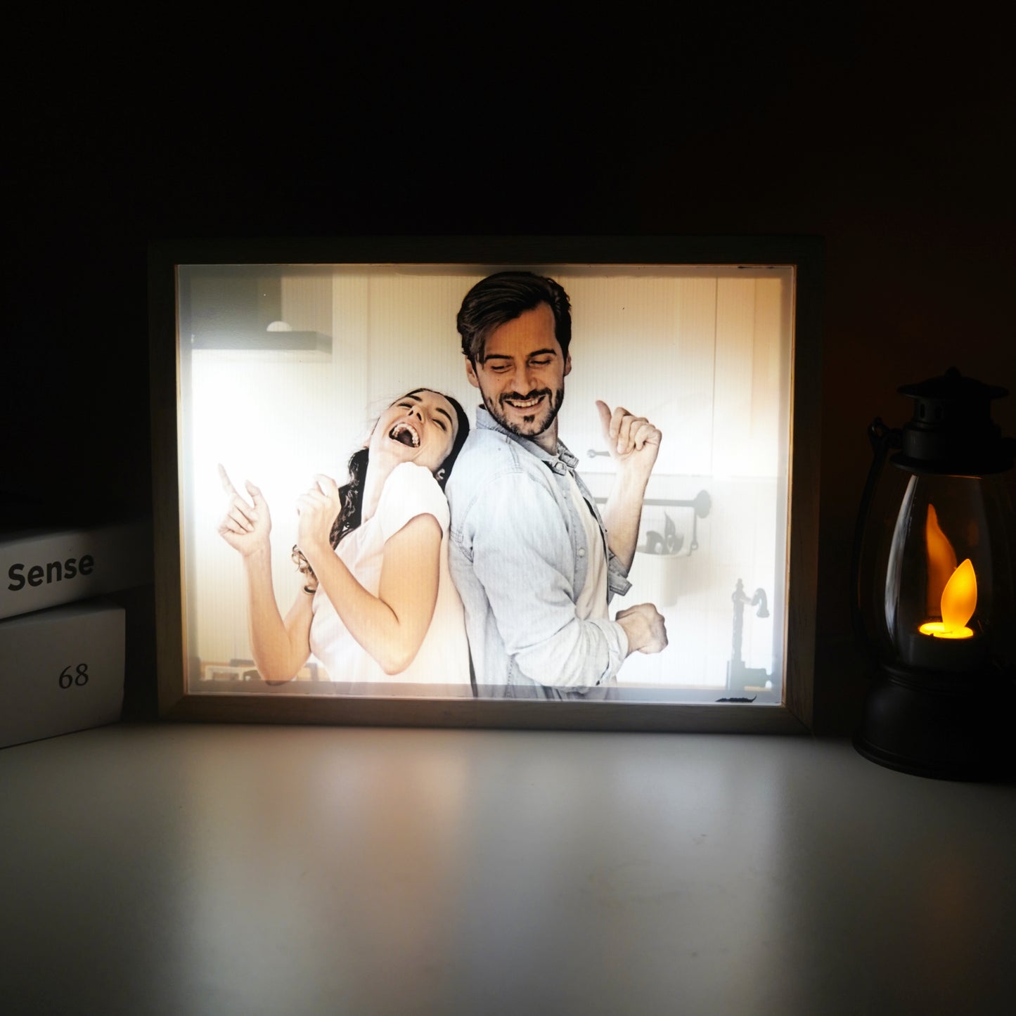 Personalized Light Painting Photo Shadow Frame Light