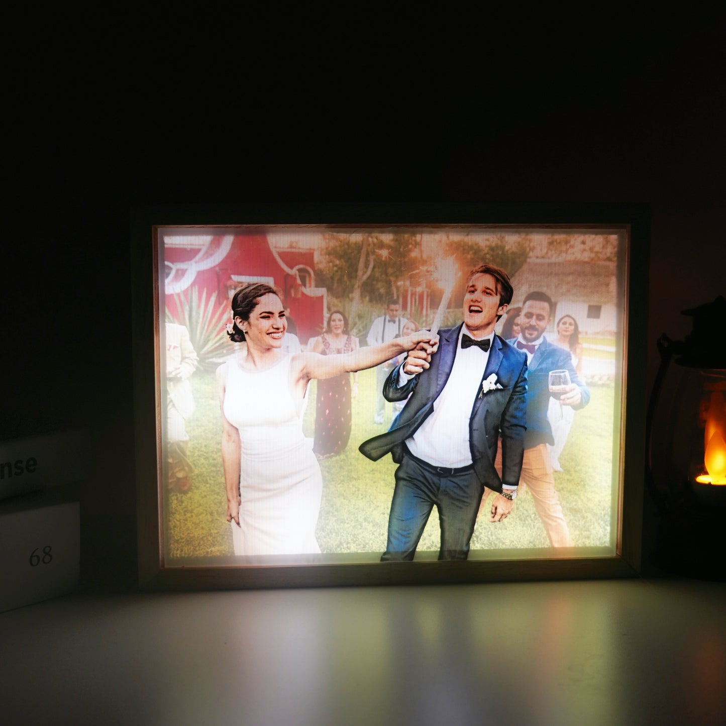 Personalized Light Painting Photo Shadow Frame Light