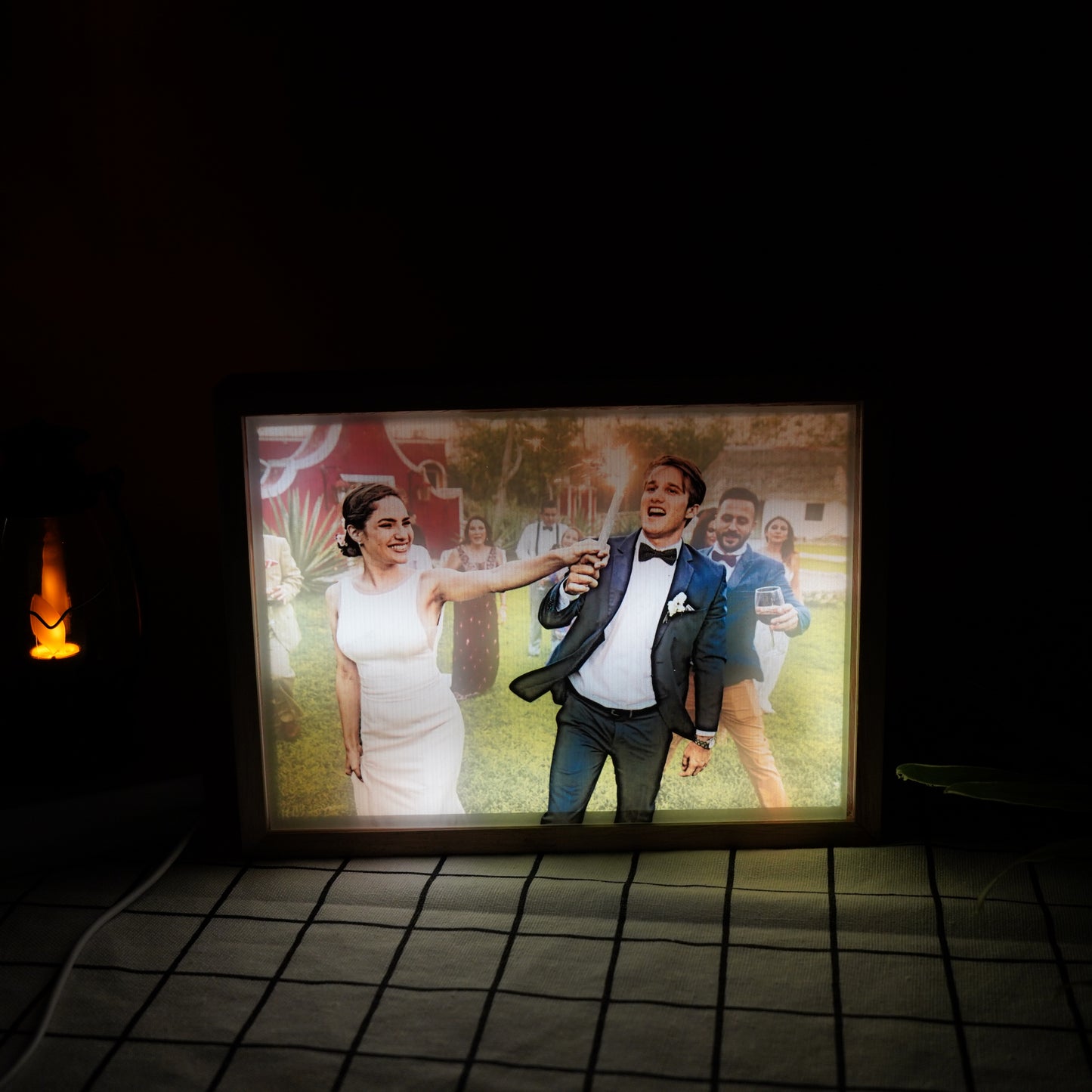 Personalized Light Painting Photo Shadow Frame Light