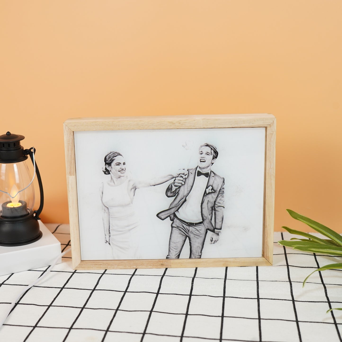 Personalized Light Painting Photo Shadow Frame Light