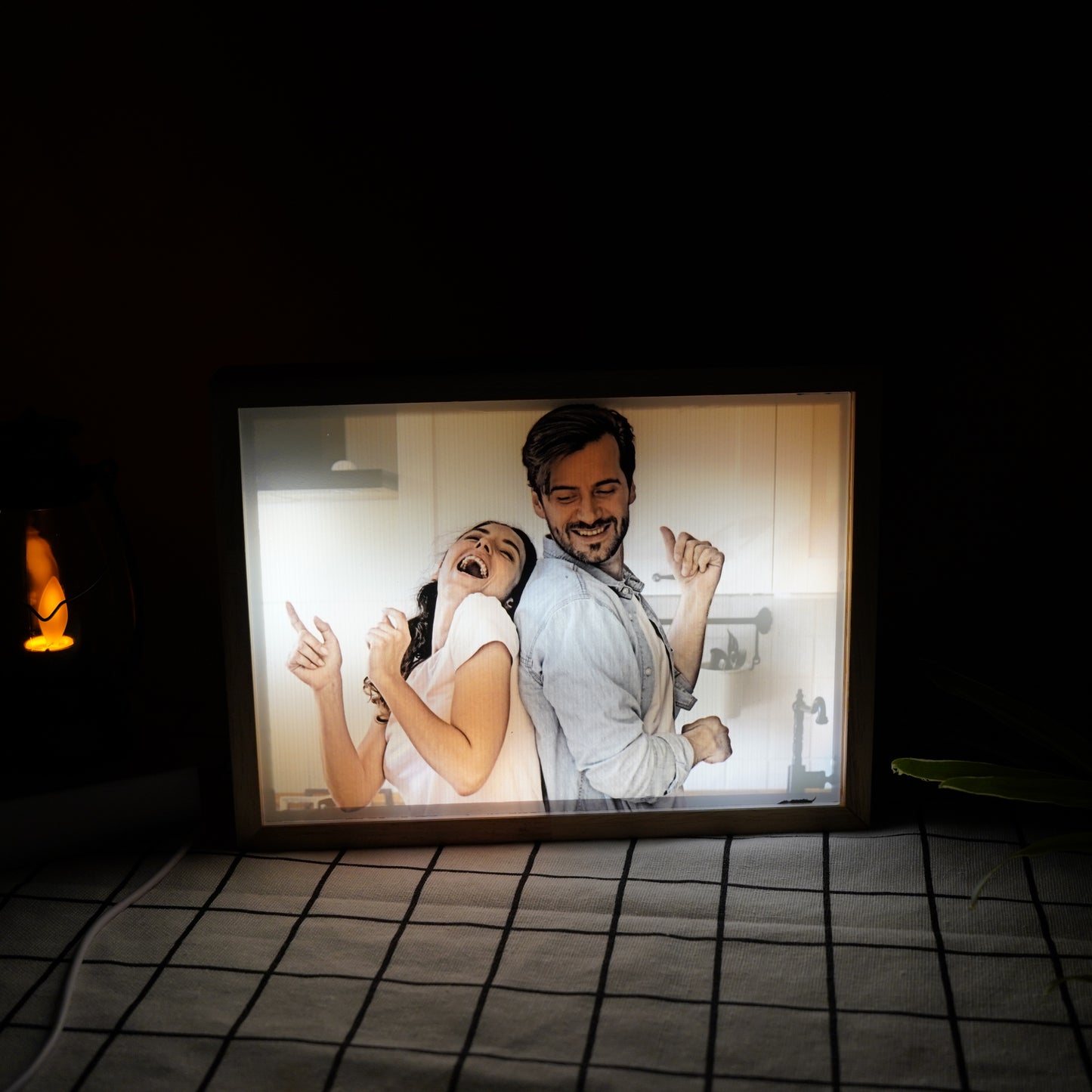 Personalized Light Painting Photo Shadow Frame Light