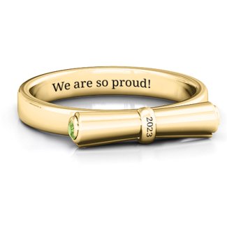 Diploma Scroll Graduation Ring