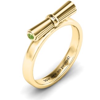 Diploma Scroll Graduation Ring
