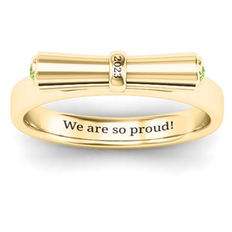 Diploma Scroll Graduation Ring