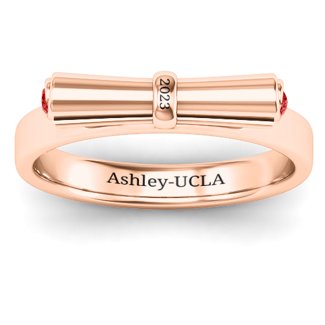 Diploma Scroll Graduation Ring