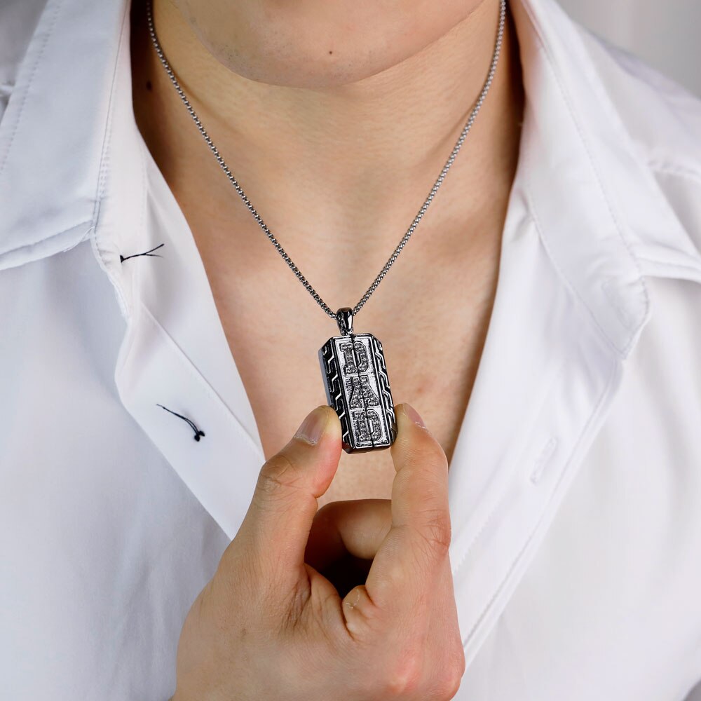 Custom Photo Pendant Necklace Present for Father's Day