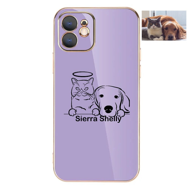 Custom Pet Line Art Phone Case