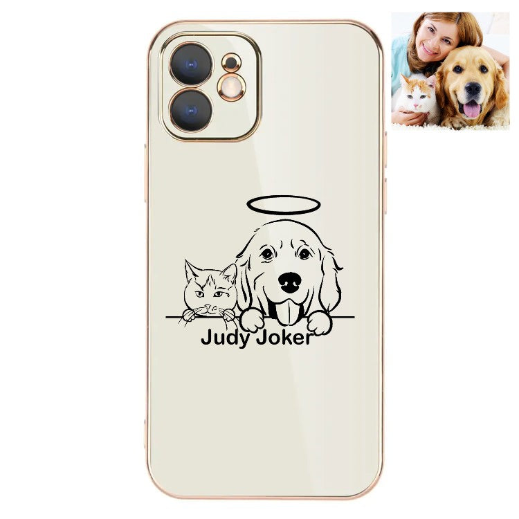 Custom Pet Line Art Phone Case