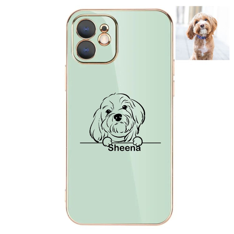Custom Pet Line Art Phone Case