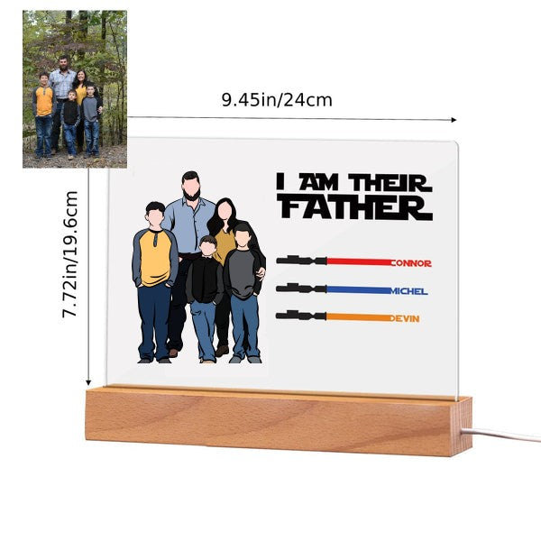 I Am Their Father Photo Led Light